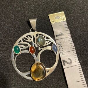 HOME / SHOP / PENDANTS
Multi-Color Amber Sterling Silver Tree Of Life Pendant